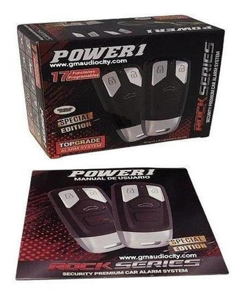 Sistema de Alarma Profesional Rock Series POWER1 17 Funciones 1 Vía 2 Controles Anti Asalto - Audioshop México lo mejor en Car Audio en México -  Rock Series